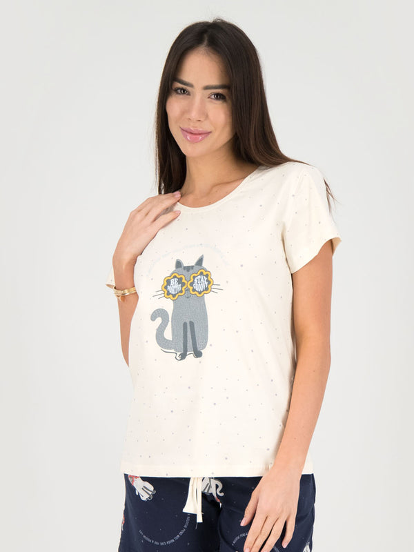 Горнище на пижама "Funny Cat"