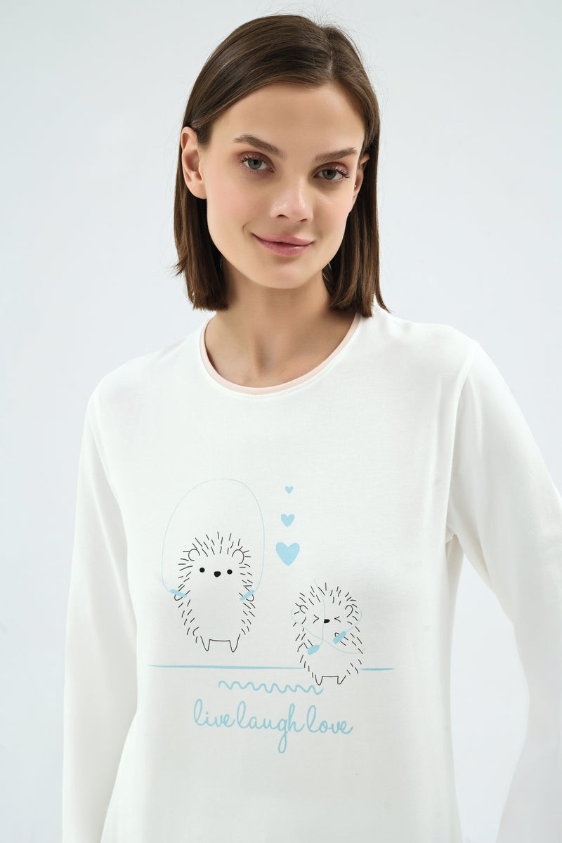 Горнище на пижама "Live, laugh, love"