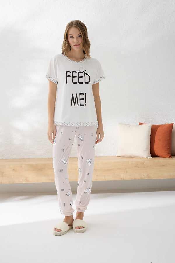 Долнище на пижама "Feed Me"