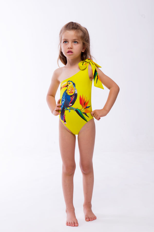 Детски бански "Toucan Yellow-Girl"