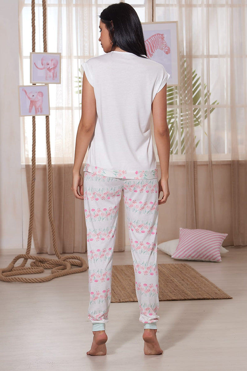 Долнище на пижама на цветя - Zaza-bg