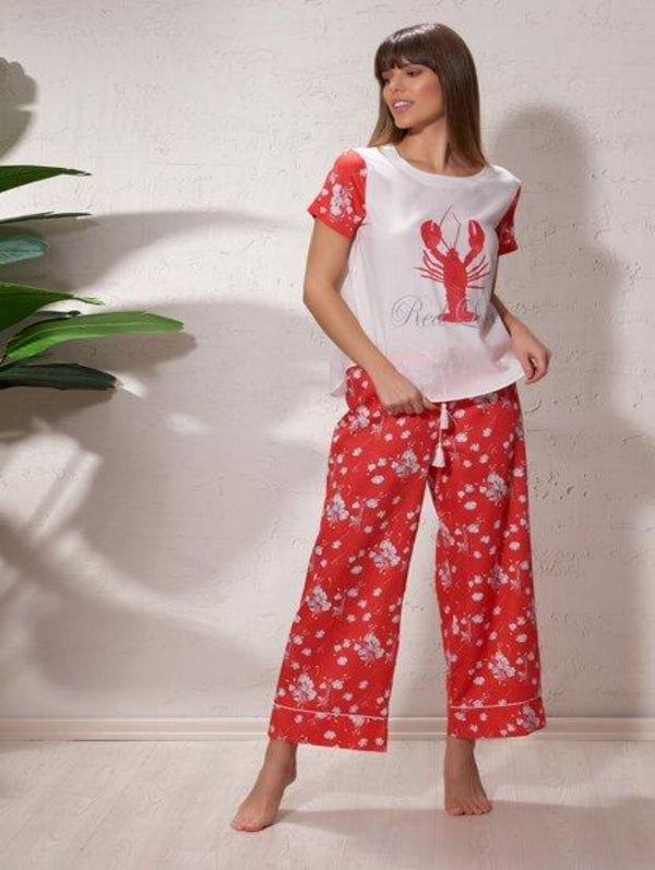 Долнище на пижама с флорални мотиви - Zaza-bg