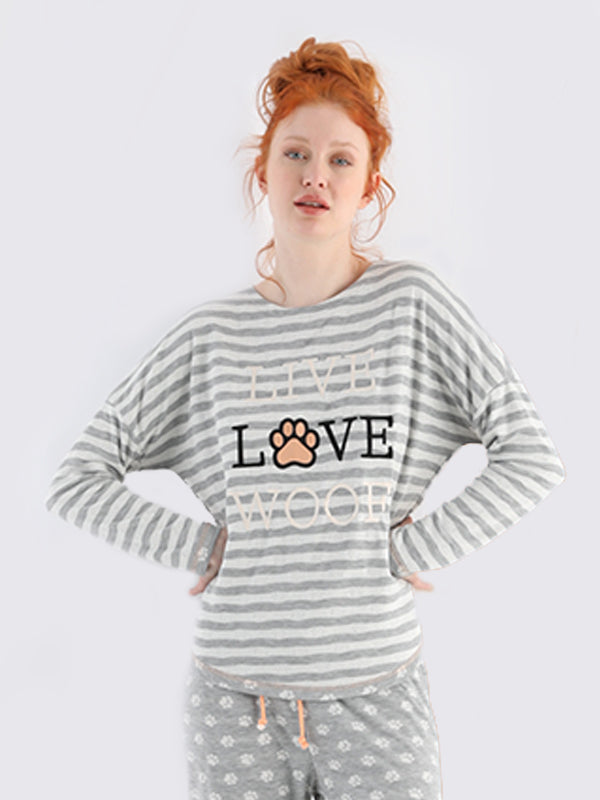 Горнище на пижама "Love Woof"