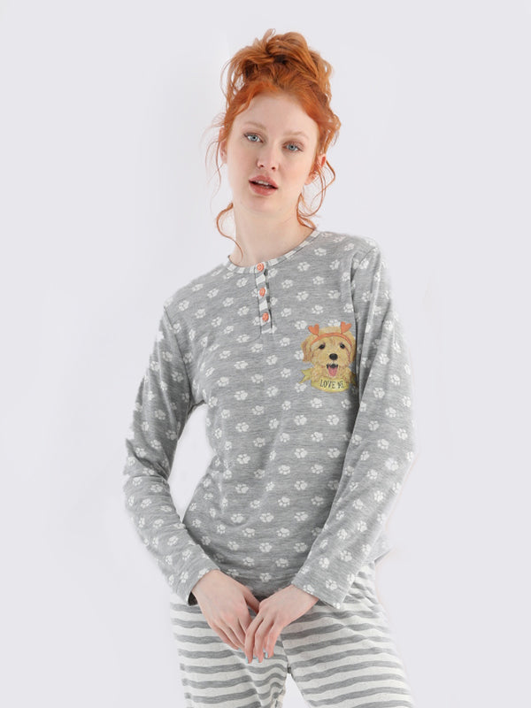 Горнище на пижама "Love my dog"