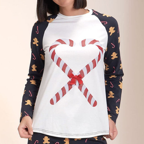 Горнище на пижама - джинджифилени човечета