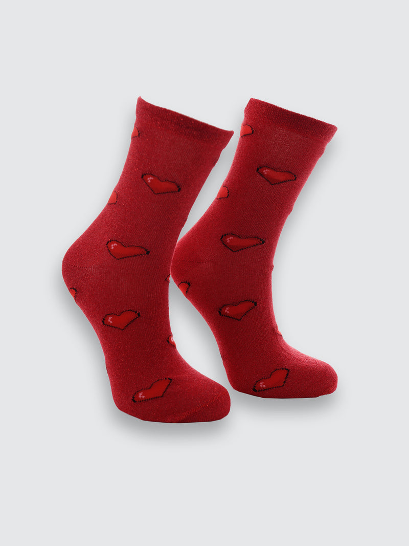 Дамски къси чорапи "Red Lipstick"