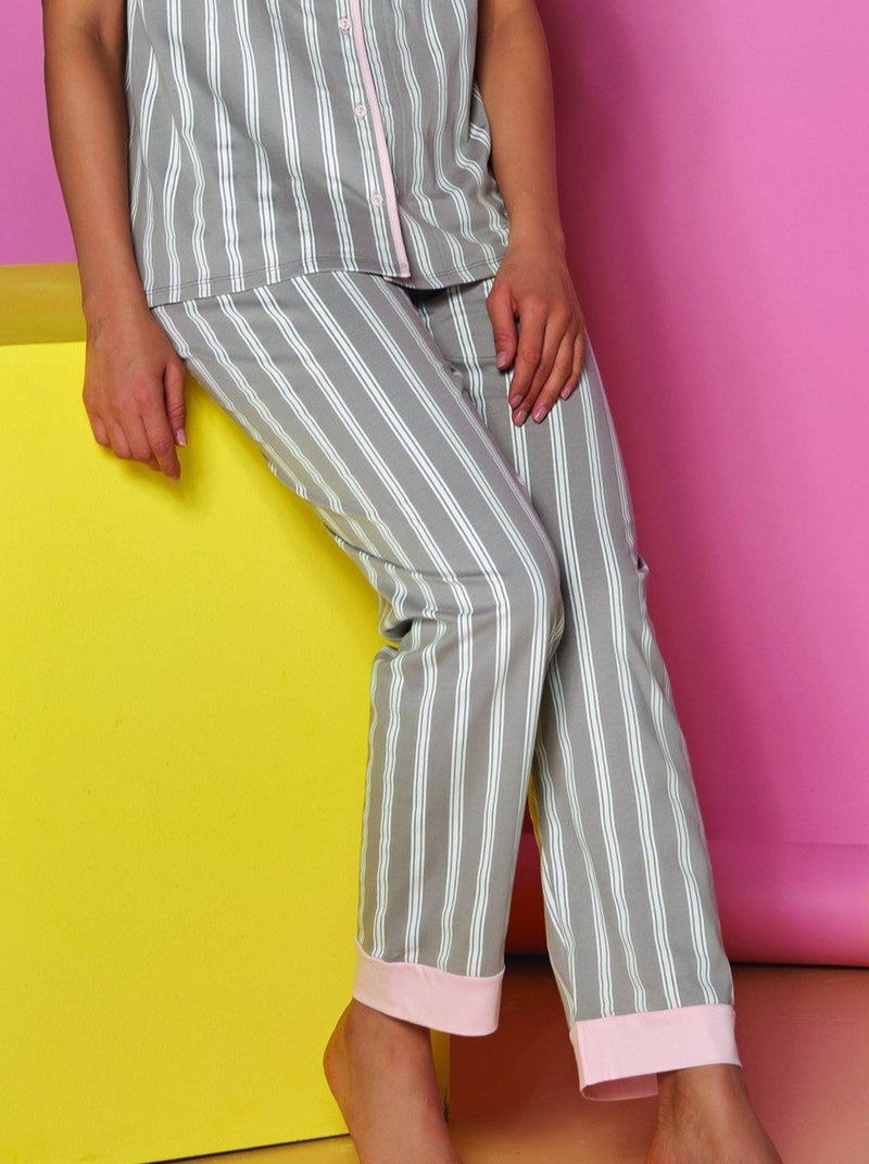 Долнище на пижама "Silver stripe"