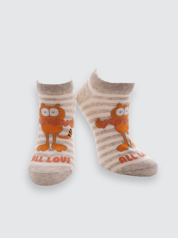 Къси цветни чорапи "All love"
