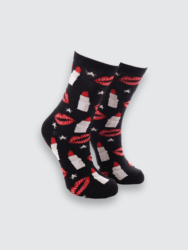 Дамски къси чорапи "Love my lipstick"