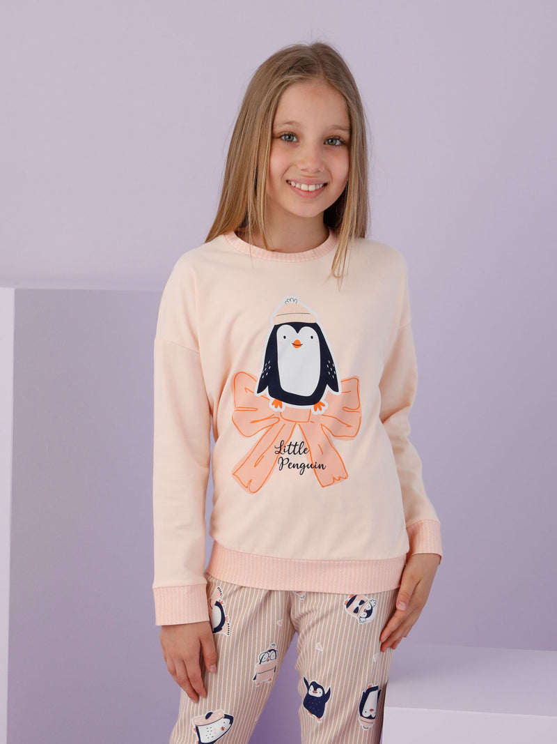 Горнище на детска пижама "Little Penguin"